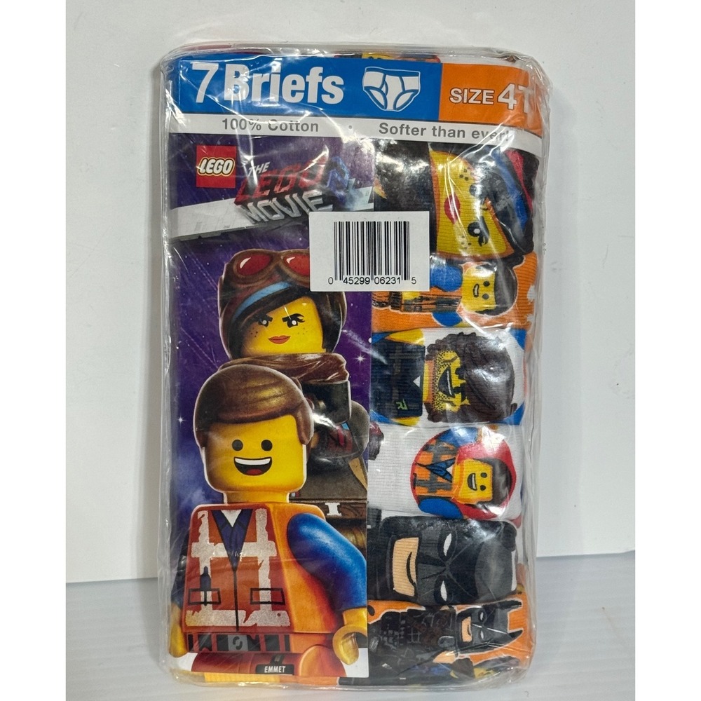 Lego The Lego Movie boys size 4T briefs 7-pack cotton underwear Emmet Batman